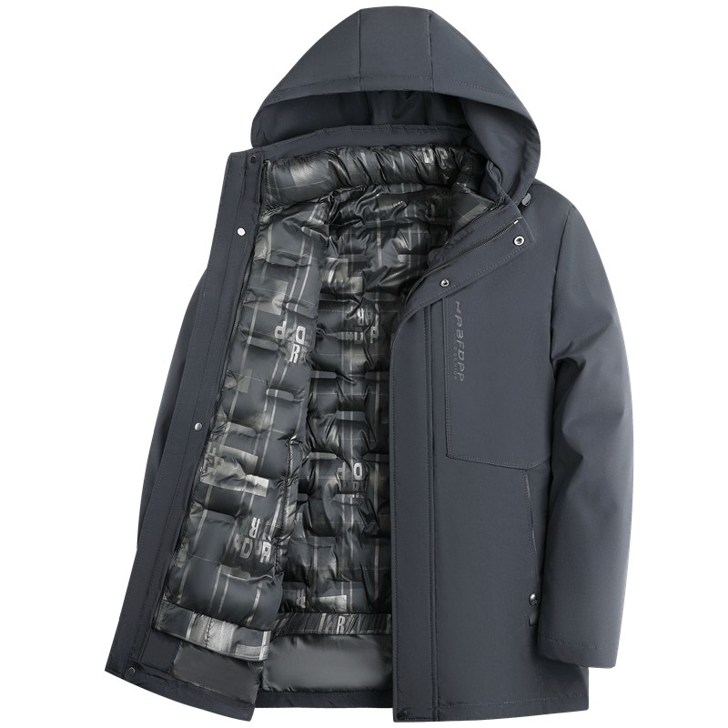 可脱卸中年男士棉衣爸爸冬装加绒加厚棉袄秋冬季中老年人棉服外套