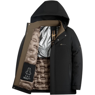 中年男士棉衣爸爸冬装外套棉袄中老年人爷爷秋冬季男装加厚款棉服