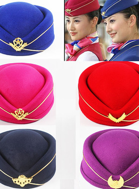 新款优雅夏季青年大红色少年冬季老年秋季乐队空姐帽 女贝雷帽