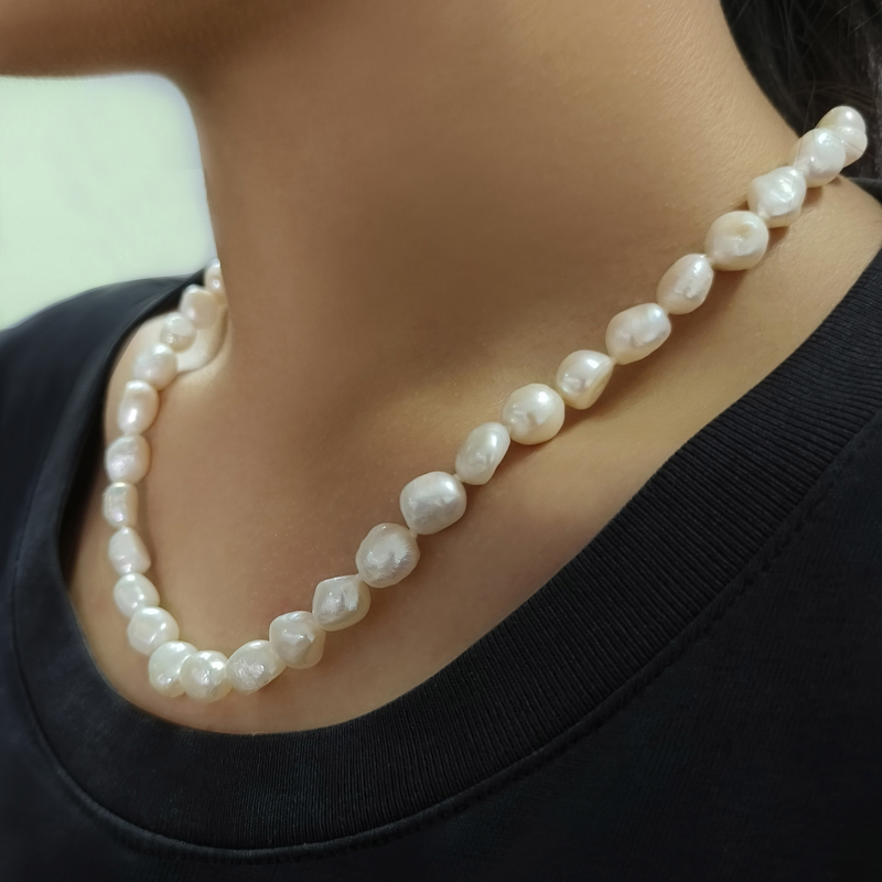 terra 天然强光巴洛克珍珠项链14包金OT扣百搭高级感时尚气质送礼