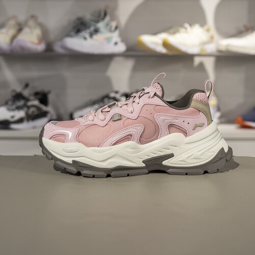 李宁星芒休闲鞋女子2025夏新款潮流复古老爹鞋经典运动鞋AGCV046