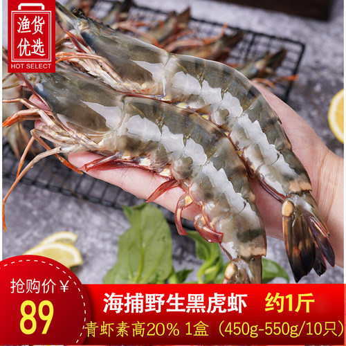 超大黑金刚黑虎虾新鲜大虾鲜活