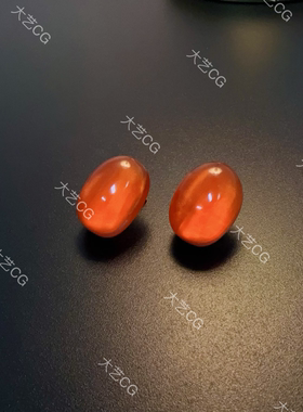 时尚彩色耳环夏日多巴感透明橙色简约复古耳饰椭圆小众高级配饰