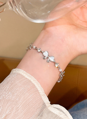 纯欲氛围感蝴蝶结手链甜美仙气设计轻奢小众设计高级简约手串饰