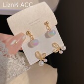 镂空爱心人鱼姬珍珠耳环女2022新款 潮高级感轻奢网红气质耳钉女