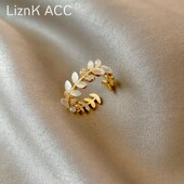 个性 猫眼石树叶戒指女设计小众高级感开口食指2021年新款 潮时尚