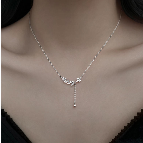 穗平安流苏麦穗项链女轻奢时尚小众设计感锁骨链2024年爆款礼物