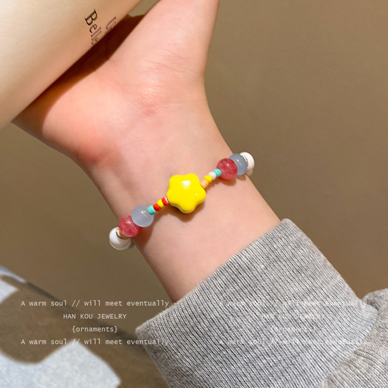 多巴胺手链夏天的手链彩色小众精致闺蜜学生女生手饰糖果色女手串