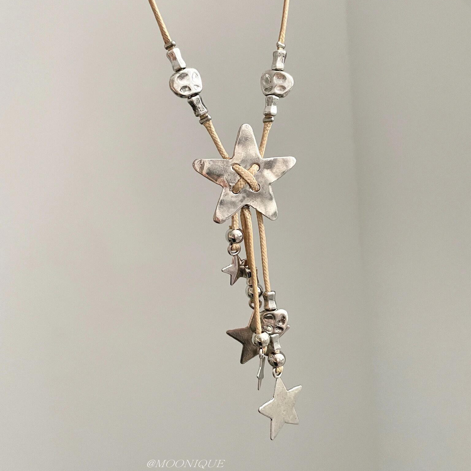 复古做旧星星流苏长款项链女波西米亚小众个性毛衣链甜酷百搭配饰