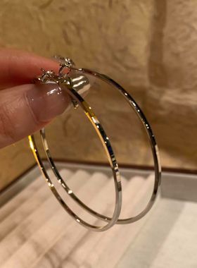 时髦利器_夸张圆圈耳钉新款2024爆款大圆脸适合的耳环方圆脸耳饰