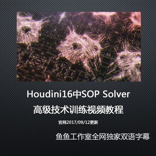 冲钻特价Houdini16中SOP Solver高级技术训练视频教程中级进阶