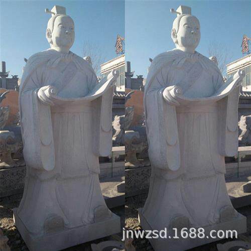 古代石雕人物厂家校园石材人像图片墓地真人石像价格