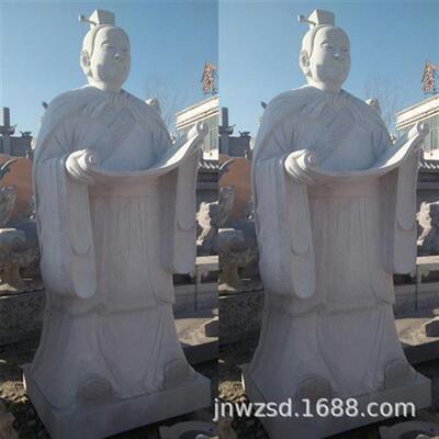古代石雕人物厂家校园石材人像图片墓地真人石像价格