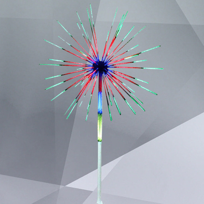 led烟花灯礼花灯3-4米led发光树 led树灯节日装饰草坪灯广场酒店