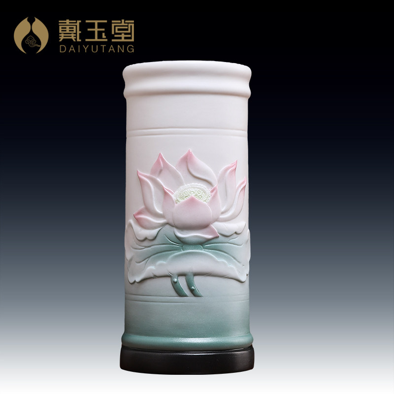 陶瓷插香筒香桶花瓶客厅插花家用
