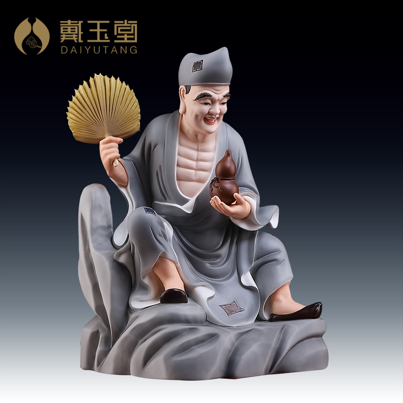 陶瓷活佛济公像佛像道济降龙罗汉