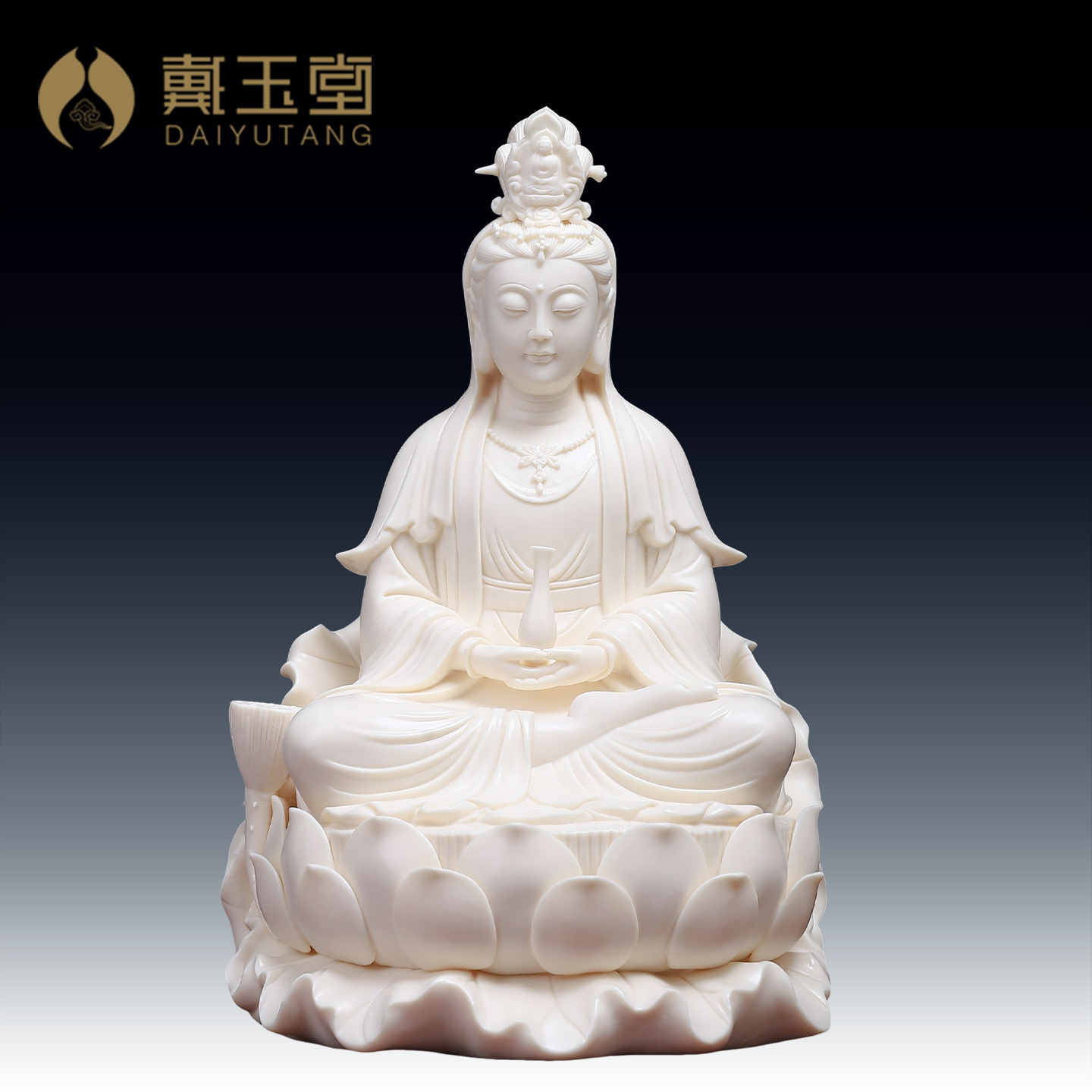 陶瓷净瓶观世音菩萨供奉家用摆件