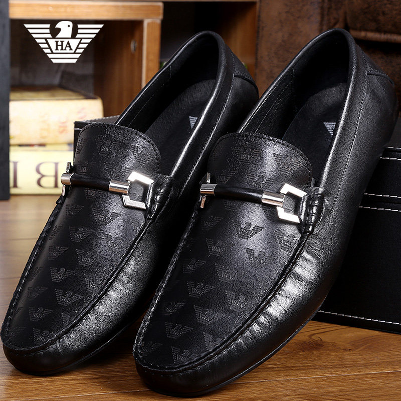 意大利休闲豆豆鞋男冬真皮商务手工英伦百搭透气低帮懒人驾车潮鞋