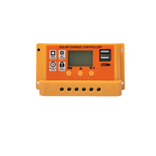 橙壳橙面12V24V11.1V太阳能控制器10A20A30A光伏太阳能充电控制器