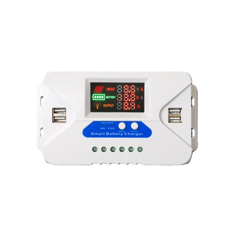 彩屏带电流显示12V11.1V10A20A30A太阳能控制器光伏太阳能控制器