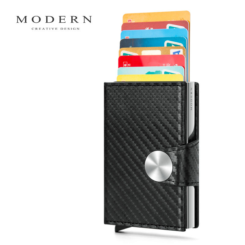 德国MODERN钛金属卡盒屏蔽RFID防盗刷超薄卡包钱包钱夹时尚卡套