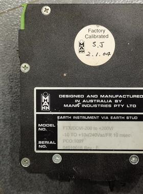 * FTX/DCV/-30 to +30V/-10 to +10v/240Vac/FR 10 msec