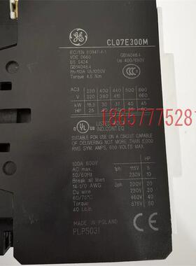 GE 通用电气 接触器 CL07E300M  CL07A300M AC220110V DC24V现货