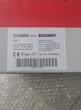 全新原装正品BECKHOFF倍福  CU2005 现货