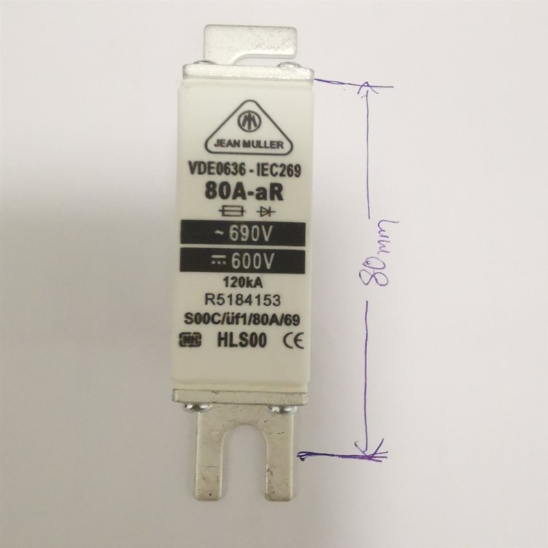熔断器 HLS000 R5184153 aR S00C+UF1/80A/690V