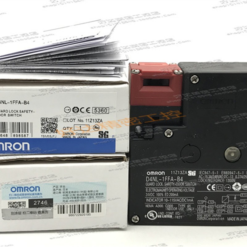 D4NL-1FFA-B4 24VDC /OMRON 安全门开关 现货全新带防伪码