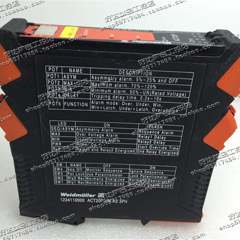 正品  ACT20P-VM-R3 3PH 电压延时报警隔离器 1234110000