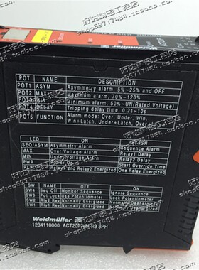 正品  ACT20P-VM-R3 3PH 电压延时报警隔离器 1234110000