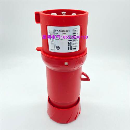现货PKX32M434+PKF32F434工业插座 32A, 3P+E IP44, 红