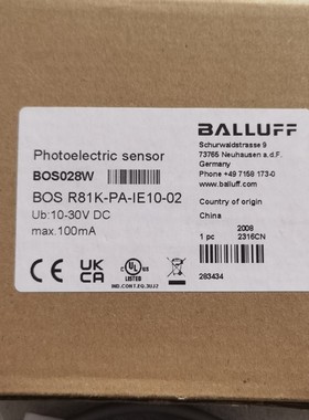 全新原装BALLUFF BOS028W BOS R81K-PA-IE10-02 现货