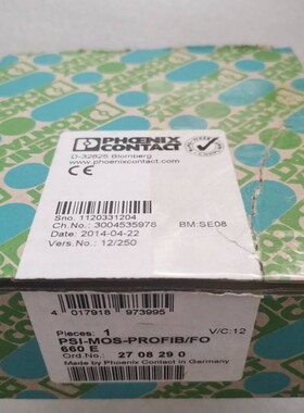 全新原装 2708290 PSI-MOS-PROFIB/FO 660 E 现货