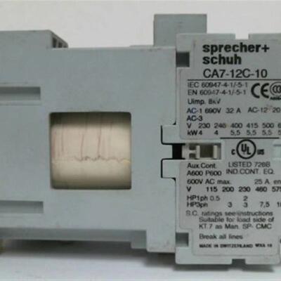SPRECHER + SCHUH直流接触器/继电器 CA712C10 DC24V