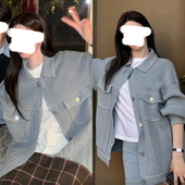 春装 高允真款 灰色毛织套装 工装 半身裙 风减龄宽松外套 做货中