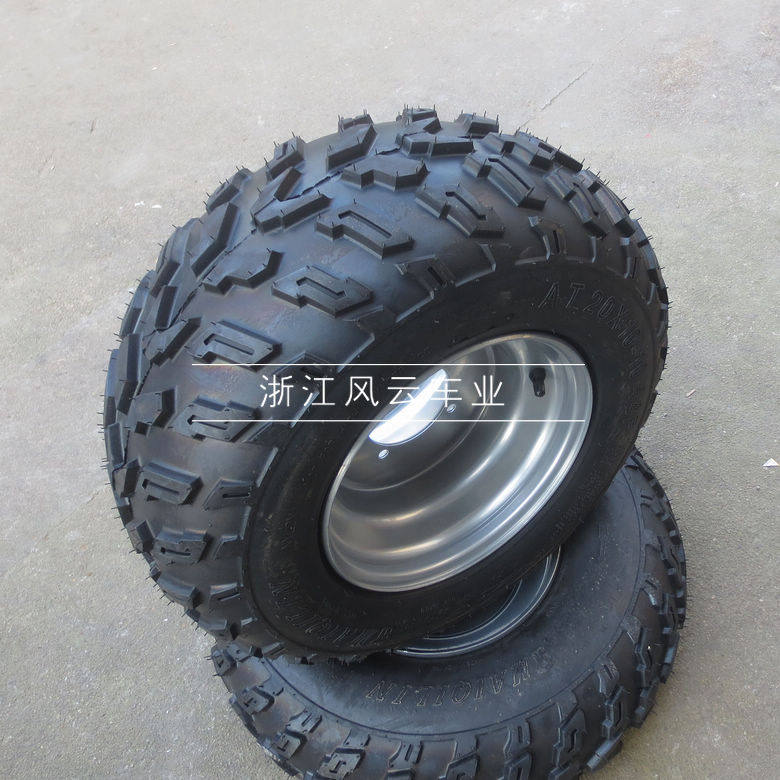 卡丁车配件 大公牛大悍马沙滩车20X10-10寸越野真空轮胎带铁轮毂