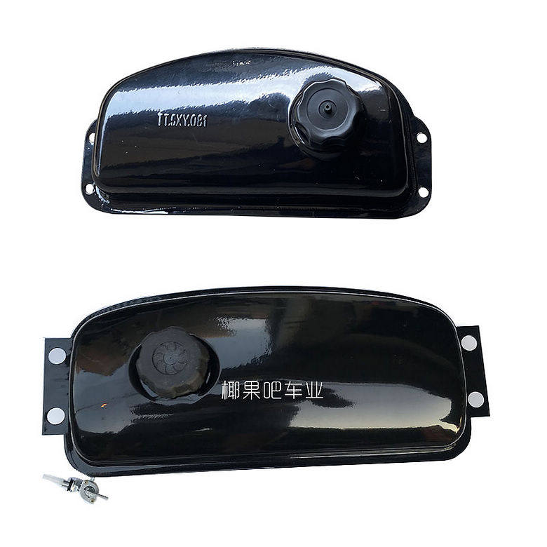 自制四轮卡丁车铁油箱 改装摩托车沙滩车3/6升大油箱铁油壶带开关