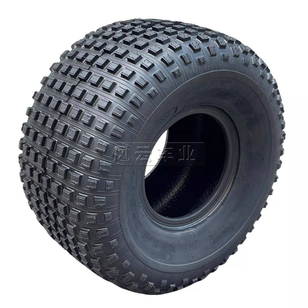 改装卡丁车配件四轮沙滩车22X11-8寸真空越野胎加宽草坪轮胎+轮毂