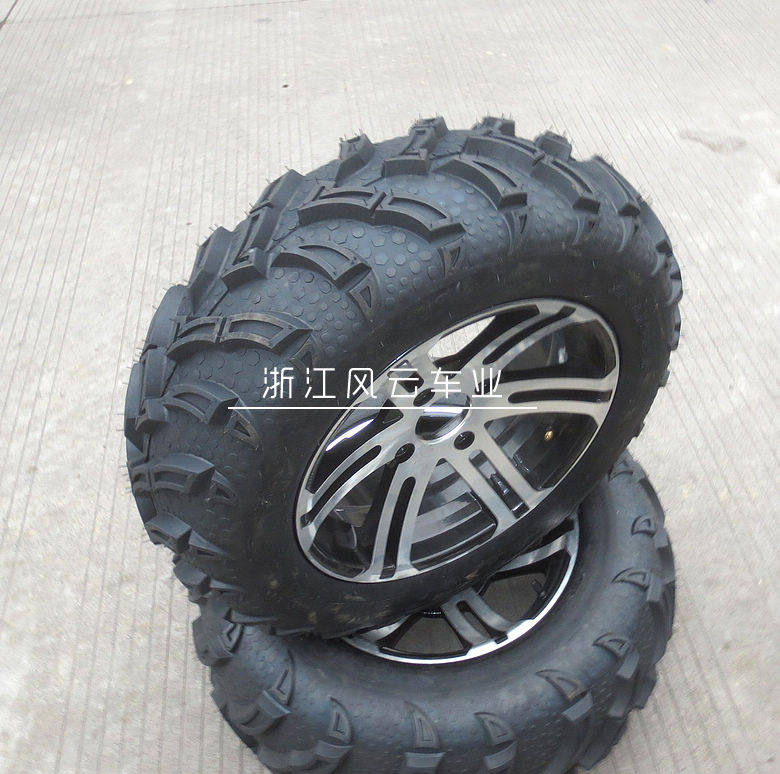 卡丁车配件 龙鼎大悍马沙滩车26X9-14 26X11-14寸火焰轮胎带轮毂