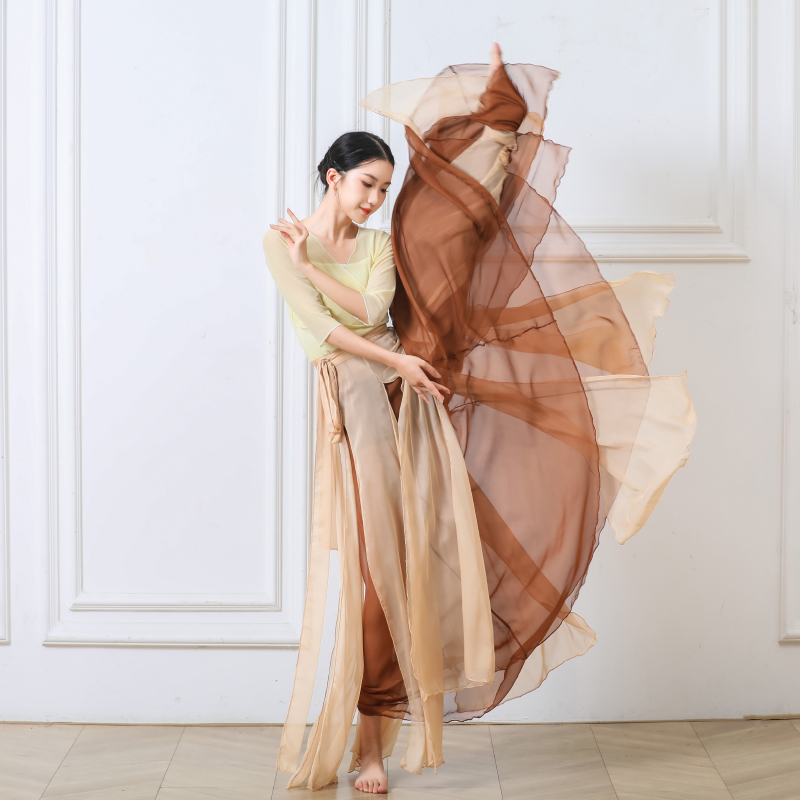 中国古典舞蹈服飘逸半身裙绑带