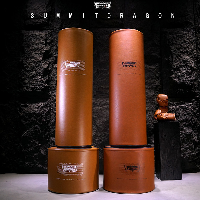 SUMMITDRAGON 复古棕立式拳击沙袋 家用拳馆通用发泄解压搏击沙袋