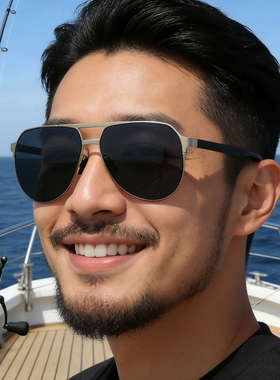 2026新款欧美时尚蛤蟆偏光太阳镜男复古飞行员户外防晒墨镜男跨境