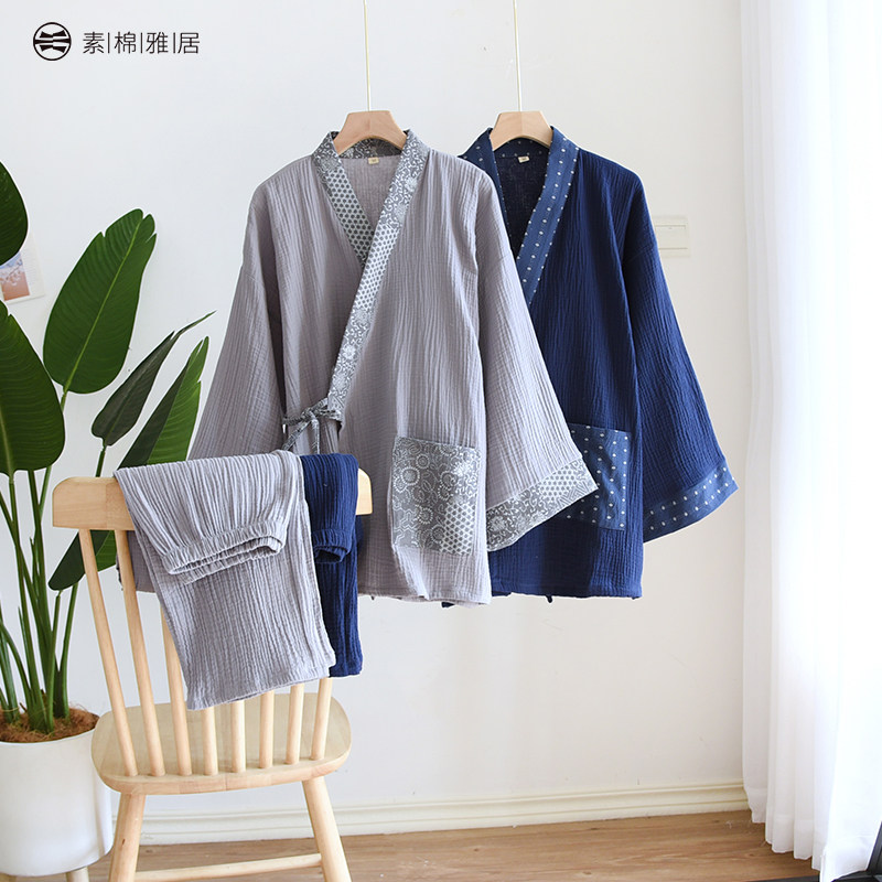 日系和服睡衣棉纱布汉服2022春夏七分袖家居服套装桑拿服透气吸汗,女士内衣/男士内衣/家居服,睡衣/家居服套装,淘宝优惠券,粉丝福利购,淘宝优惠卷