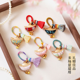 文创圣诞生日礼物女生非遗宋锦手工成品元宝挂件旗袍配饰车挂包挂
