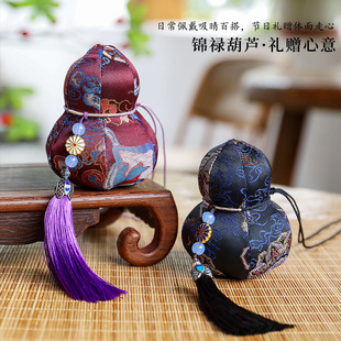 2026马春节新年装饰小福禄摆件香囊随身汽车挂饰非遗宋锦手工diy