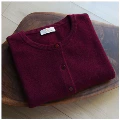 Deep Purple Plant Dye + Shell Button Cardigan