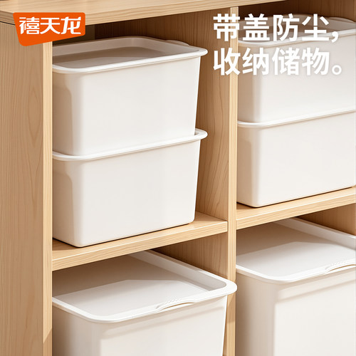 禧天龙带盖收纳盒桌面储物盒