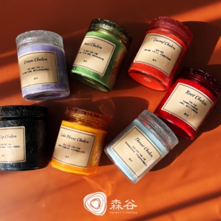 密七脉七轮手作七色香薰蜡烛天然大豆蜡瑜伽香薰礼盒芳疗冥想平衡